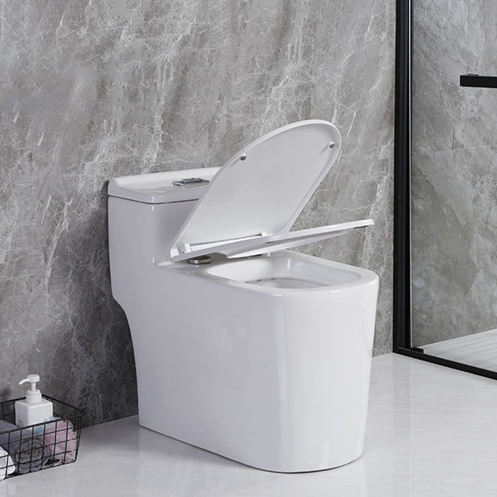Modern Siphon Jet Toilet Floor Mount Flush Toilet with Toilet Seat Clearhalo 'Bathroom Remodel & Bathroom Fixtures' 'Home Improvement' 'home_improvement' 'home_improvement_toilets' 'Toilets & Bidets' 'Toilets' 6213981