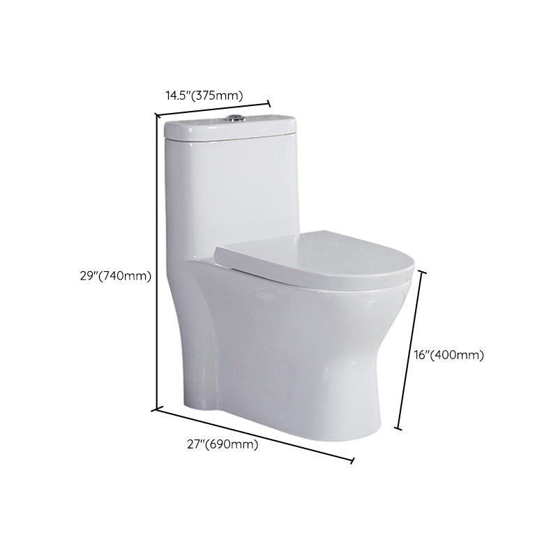 Modern Siphon Jet Toilet Floor Mount Flush Toilet with Toilet Seat Clearhalo 'Bathroom Remodel & Bathroom Fixtures' 'Home Improvement' 'home_improvement' 'home_improvement_toilets' 'Toilets & Bidets' 'Toilets' 6213988