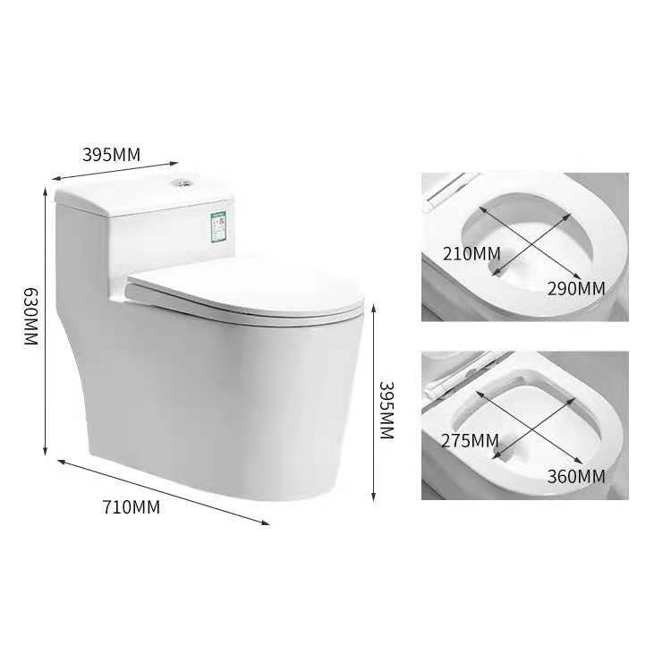 Modern Ceramic Siphon Jet Toilet Bowl Floor Mount Flush Toilet with Toilet Seat Clearhalo 'Bathroom Remodel & Bathroom Fixtures' 'Home Improvement' 'home_improvement' 'home_improvement_toilets' 'Toilets & Bidets' 'Toilets' 6214015