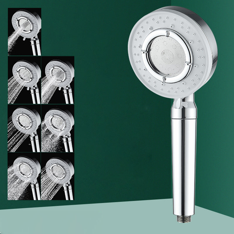 Modern Handheld Shower Head Adjustable Spray Pattern Shower Head in Stainless Steel Silver Clearhalo 'Bathroom Remodel & Bathroom Fixtures' 'Home Improvement' 'home_improvement' 'home_improvement_shower_heads' 'Shower Heads' 'shower_heads' 'Showers & Bathtubs Plumbing' 'Showers & Bathtubs' 6215096