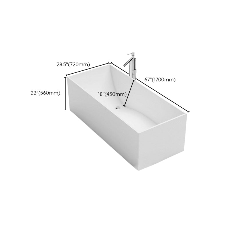 Modern Freestanding Bathtub Stone Rectangle White Soaking Bath Tub Clearhalo 'Bathroom Remodel & Bathroom Fixtures' 'Bathtubs' 'Home Improvement' 'home_improvement' 'home_improvement_bathtubs' 'Showers & Bathtubs' 6226168