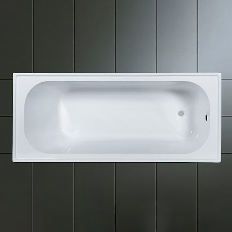 Modern Drop-in Acrylic Bathtub Internal Drain White Soaking Tub 63"L x 27.5"W x 18"H Clearhalo 'Bathroom Remodel & Bathroom Fixtures' 'Bathtubs' 'Home Improvement' 'home_improvement' 'home_improvement_bathtubs' 'Showers & Bathtubs' 6226194