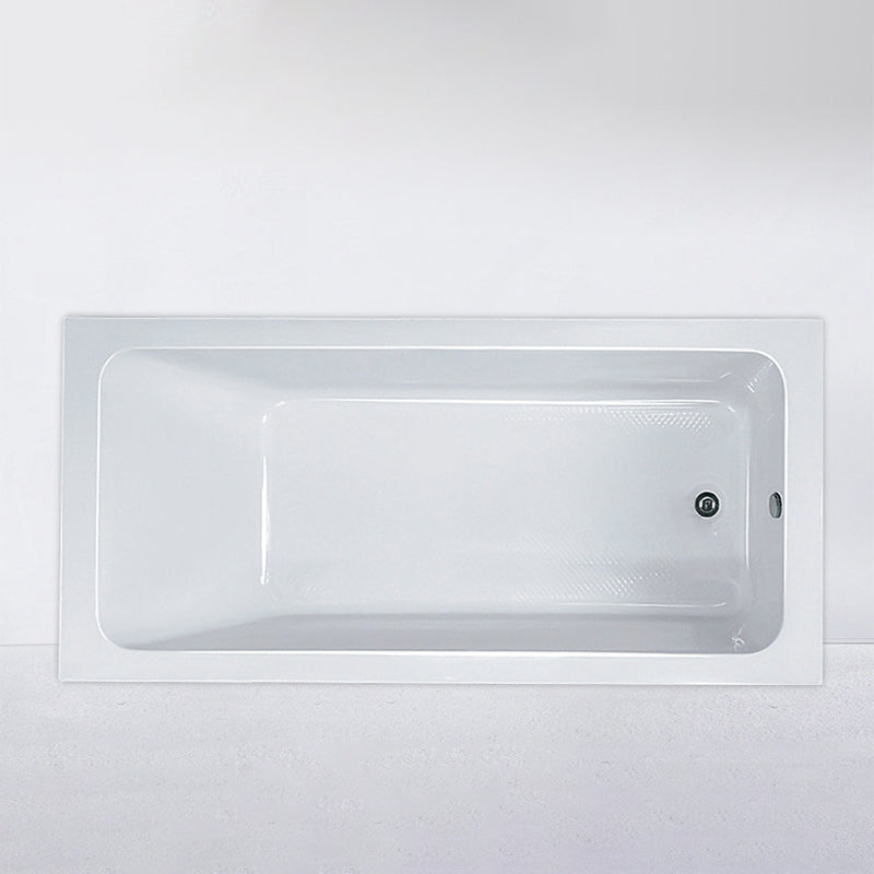 Modern Drop-in Acrylic Bathtub Internal Drain White Soaking Tub Clearhalo 'Bathroom Remodel & Bathroom Fixtures' 'Bathtubs' 'Home Improvement' 'home_improvement' 'home_improvement_bathtubs' 'Showers & Bathtubs' 6226197