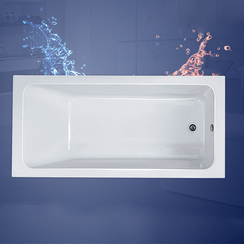 Modern Drop-in Acrylic Bathtub Internal Drain White Soaking Tub Clearhalo 'Bathroom Remodel & Bathroom Fixtures' 'Bathtubs' 'Home Improvement' 'home_improvement' 'home_improvement_bathtubs' 'Showers & Bathtubs' 6226198