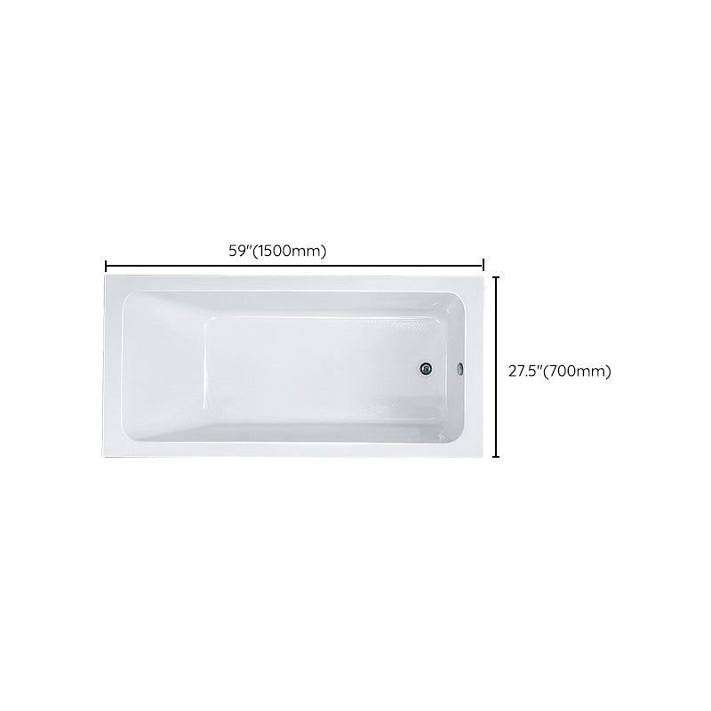 Modern Drop-in Acrylic Bathtub Internal Drain White Soaking Tub Clearhalo 'Bathroom Remodel & Bathroom Fixtures' 'Bathtubs' 'Home Improvement' 'home_improvement' 'home_improvement_bathtubs' 'Showers & Bathtubs' 6226201