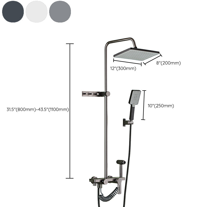 Modern Style Shower System Handle Lever Wall Mounted Spot Resist Shower System Clearhalo 'Bathroom Remodel & Bathroom Fixtures' 'Home Improvement' 'home_improvement' 'home_improvement_shower_faucets' 'Shower Faucets & Systems' 'shower_faucets' 'Showers & Bathtubs Plumbing' 'Showers & Bathtubs' 6226559