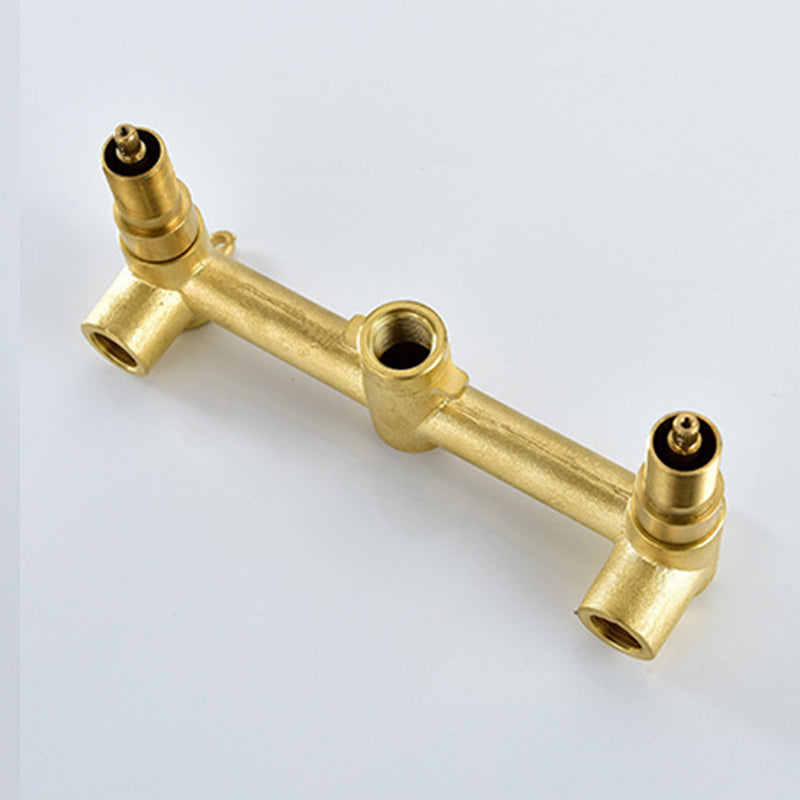 3 Holes Faucet 2 Cross Handles Wall Mounted Faucet for Bathroom Clearhalo 'Bathroom Remodel & Bathroom Fixtures' 'Bathroom Sink Faucets' 'Bathroom Sinks & Faucet Components' 'bathroom_sink_faucets' 'Home Improvement' 'home_improvement' 'home_improvement_bathroom_sink_faucets' 6227222