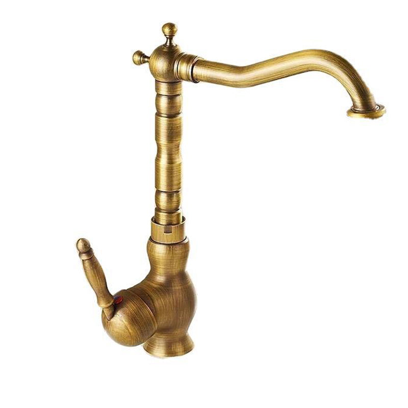 Glam Centerset Faucet One Hole Bathroom Faucet with 2 Handles Clearhalo 'Bathroom Remodel & Bathroom Fixtures' 'Bathroom Sink Faucets' 'Bathroom Sinks & Faucet Components' 'bathroom_sink_faucets' 'Home Improvement' 'home_improvement' 'home_improvement_bathroom_sink_faucets' 6227247
