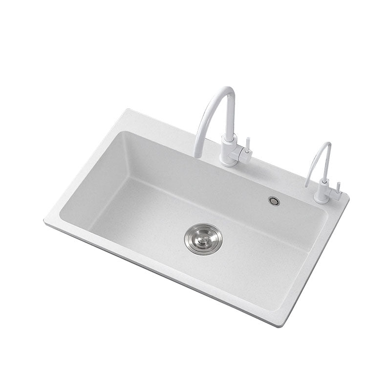 Modern Kitchen Sink Quartz with Accessories and Faucet Drop-In Workstation Sink Clearhalo 'Home Improvement' 'home_improvement' 'home_improvement_kitchen_sinks' 'Kitchen Remodel & Kitchen Fixtures' 'Kitchen Sinks & Faucet Components' 'Kitchen Sinks' 'kitchen_sinks' 6227402
