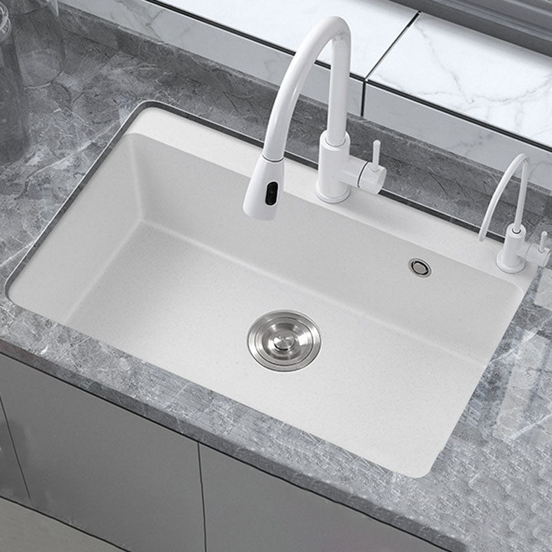 Modern Kitchen Sink Quartz with Accessories and Faucet Drop-In Workstation Sink Clearhalo 'Home Improvement' 'home_improvement' 'home_improvement_kitchen_sinks' 'Kitchen Remodel & Kitchen Fixtures' 'Kitchen Sinks & Faucet Components' 'Kitchen Sinks' 'kitchen_sinks' 6227407