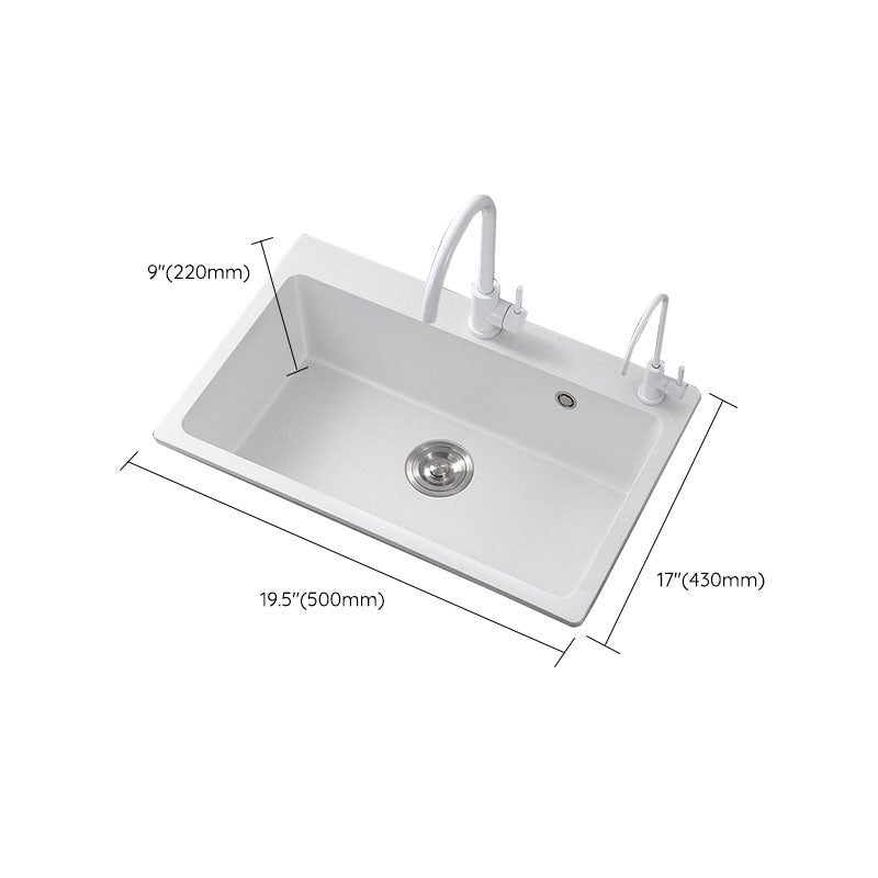 Modern Kitchen Sink Quartz with Accessories and Faucet Drop-In Workstation Sink Clearhalo 'Home Improvement' 'home_improvement' 'home_improvement_kitchen_sinks' 'Kitchen Remodel & Kitchen Fixtures' 'Kitchen Sinks & Faucet Components' 'Kitchen Sinks' 'kitchen_sinks' 6227429