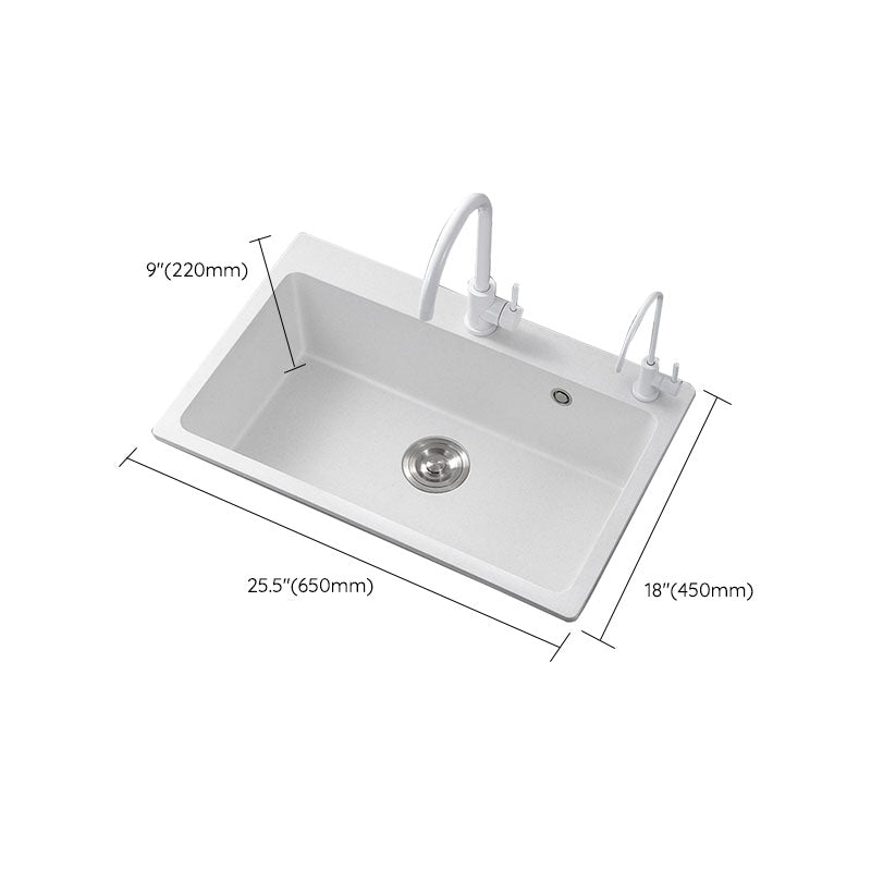 Modern Kitchen Sink Quartz with Accessories and Faucet Drop-In Workstation Sink Clearhalo 'Home Improvement' 'home_improvement' 'home_improvement_kitchen_sinks' 'Kitchen Remodel & Kitchen Fixtures' 'Kitchen Sinks & Faucet Components' 'Kitchen Sinks' 'kitchen_sinks' 6227432
