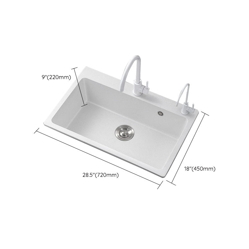 Modern Kitchen Sink Quartz with Accessories and Faucet Drop-In Workstation Sink Clearhalo 'Home Improvement' 'home_improvement' 'home_improvement_kitchen_sinks' 'Kitchen Remodel & Kitchen Fixtures' 'Kitchen Sinks & Faucet Components' 'Kitchen Sinks' 'kitchen_sinks' 6227434