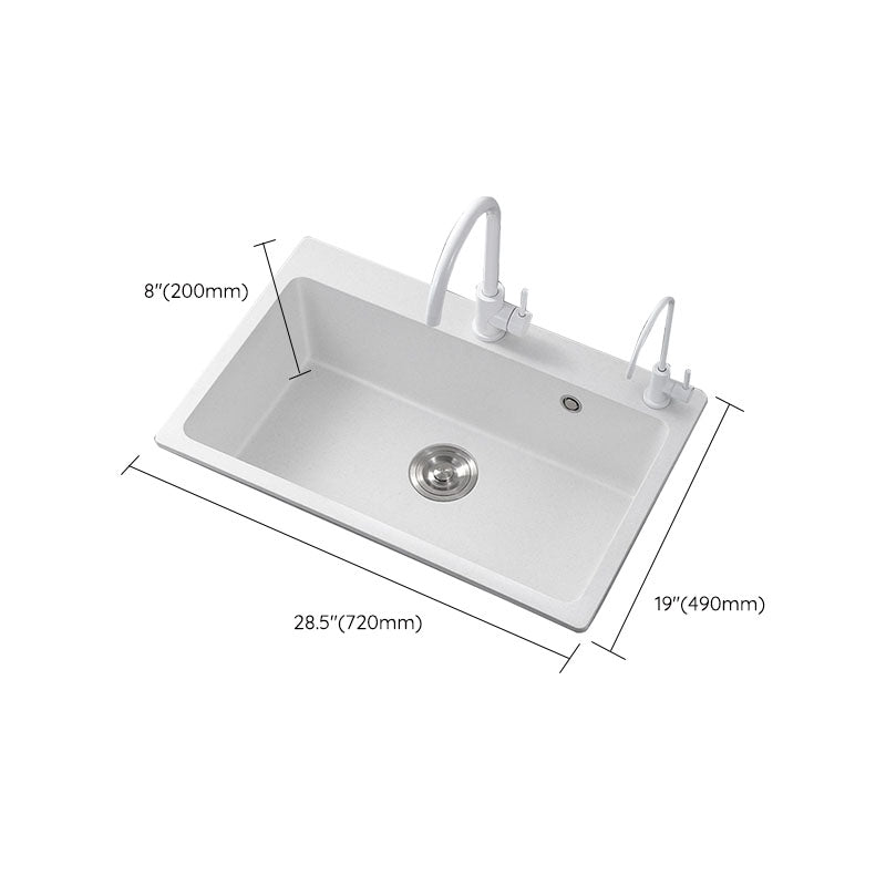 Modern Kitchen Sink Quartz with Accessories and Faucet Drop-In Workstation Sink Clearhalo 'Home Improvement' 'home_improvement' 'home_improvement_kitchen_sinks' 'Kitchen Remodel & Kitchen Fixtures' 'Kitchen Sinks & Faucet Components' 'Kitchen Sinks' 'kitchen_sinks' 6227436
