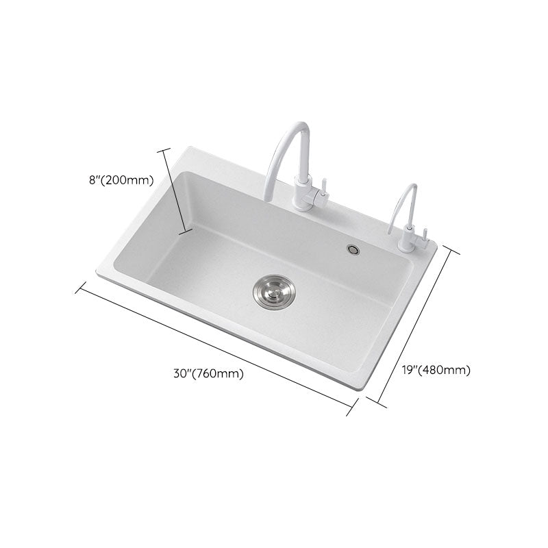 Modern Kitchen Sink Quartz with Accessories and Faucet Drop-In Workstation Sink Clearhalo 'Home Improvement' 'home_improvement' 'home_improvement_kitchen_sinks' 'Kitchen Remodel & Kitchen Fixtures' 'Kitchen Sinks & Faucet Components' 'Kitchen Sinks' 'kitchen_sinks' 6227437