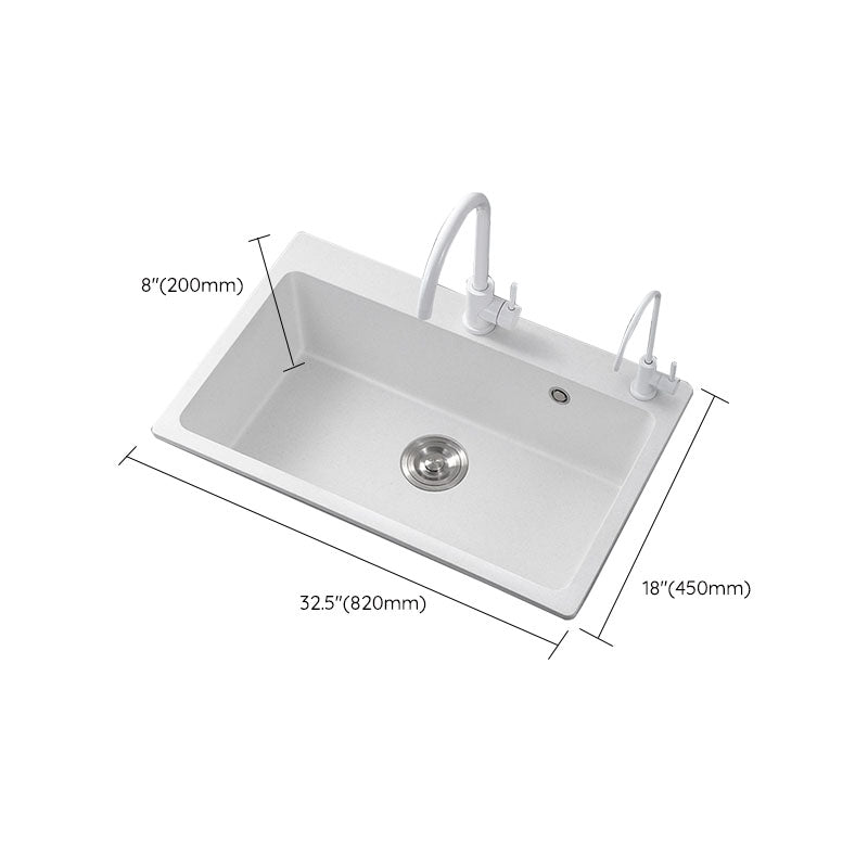 Modern Kitchen Sink Quartz with Accessories and Faucet Drop-In Workstation Sink Clearhalo 'Home Improvement' 'home_improvement' 'home_improvement_kitchen_sinks' 'Kitchen Remodel & Kitchen Fixtures' 'Kitchen Sinks & Faucet Components' 'Kitchen Sinks' 'kitchen_sinks' 6227442