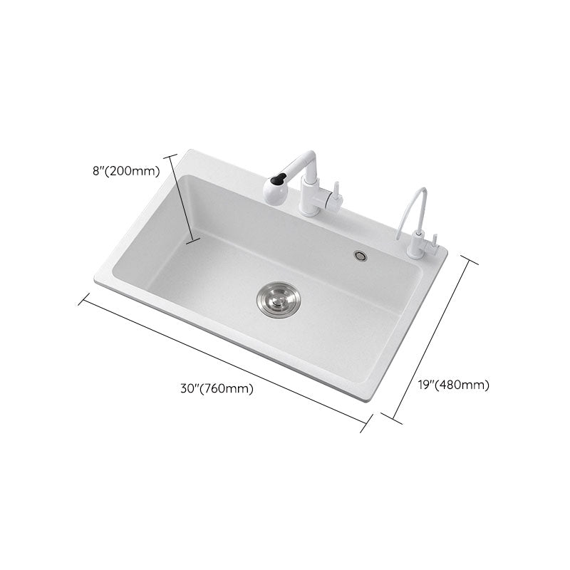 Modern Kitchen Sink Quartz with Accessories and Faucet Drop-In Workstation Sink Clearhalo 'Home Improvement' 'home_improvement' 'home_improvement_kitchen_sinks' 'Kitchen Remodel & Kitchen Fixtures' 'Kitchen Sinks & Faucet Components' 'Kitchen Sinks' 'kitchen_sinks' 6227465