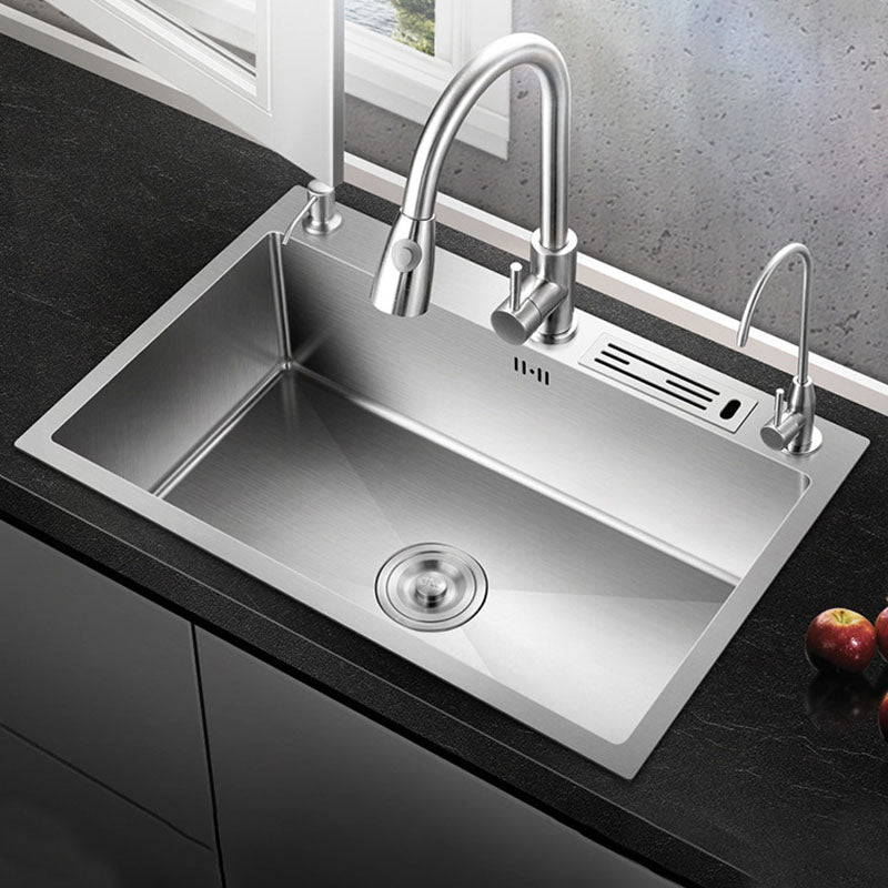 Modern Kitchen Sink Stainless Steel with Accessories and Faucet Kitchen Bar Sink Clearhalo 'Home Improvement' 'home_improvement' 'home_improvement_kitchen_sinks' 'Kitchen Remodel & Kitchen Fixtures' 'Kitchen Sinks & Faucet Components' 'Kitchen Sinks' 'kitchen_sinks' 6227520