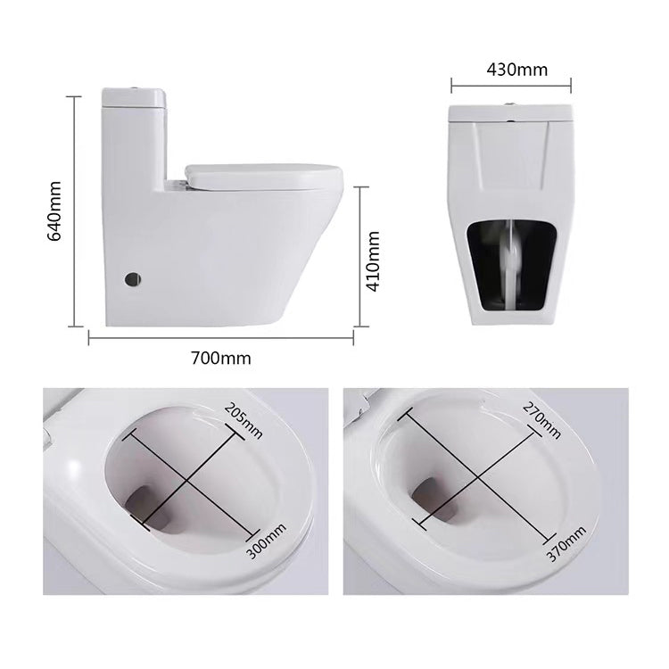 Porcelain Siphon Jet Toilet Floor Mounted One Piece Toilet Urine Toilet Clearhalo 'Bathroom Remodel & Bathroom Fixtures' 'Home Improvement' 'home_improvement' 'home_improvement_toilets' 'Toilets & Bidets' 'Toilets' 6229128