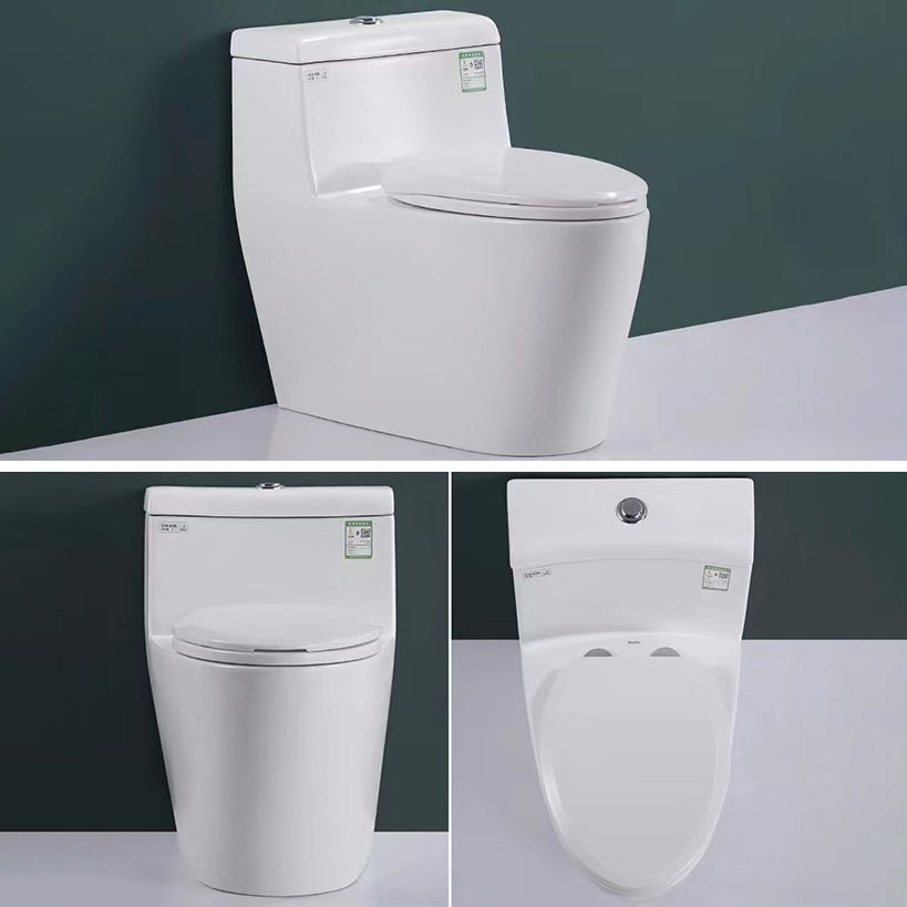 Porcelain Siphon Jet Toilet Floor Mounted One Piece Toilet Urine Toilet Clearhalo 'Bathroom Remodel & Bathroom Fixtures' 'Home Improvement' 'home_improvement' 'home_improvement_toilets' 'Toilets & Bidets' 'Toilets' 6229129