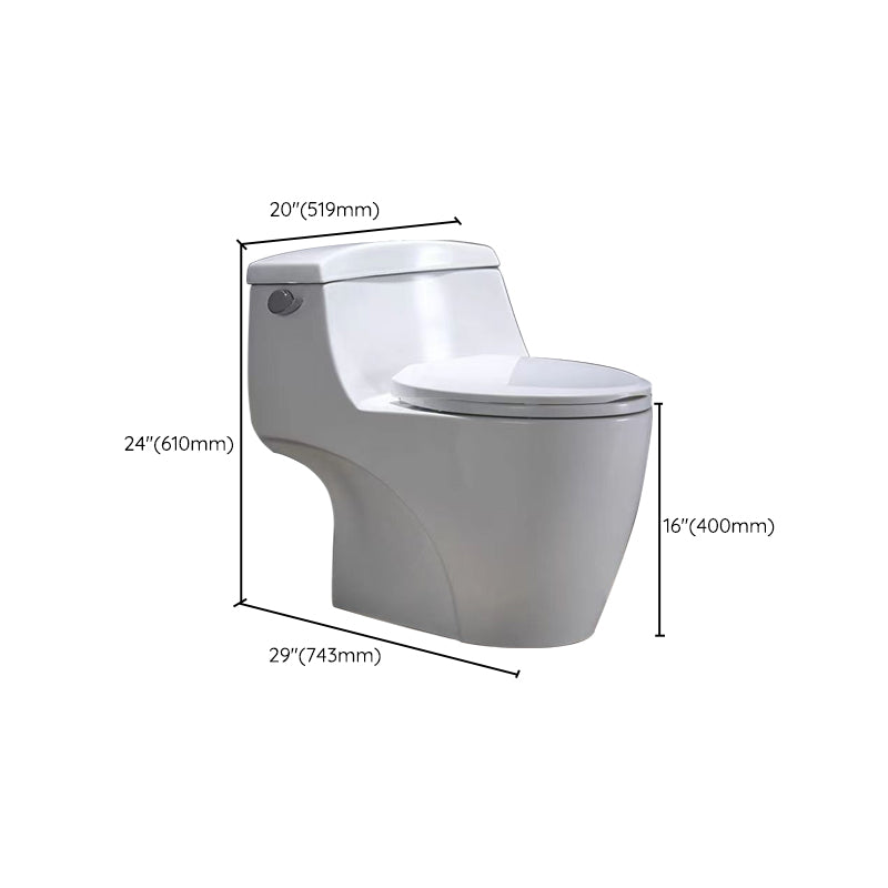 Porcelain Siphon Jet Toilet Floor Mounted One Piece Toilet Urine Toilet Clearhalo 'Bathroom Remodel & Bathroom Fixtures' 'Home Improvement' 'home_improvement' 'home_improvement_toilets' 'Toilets & Bidets' 'Toilets' 6229150