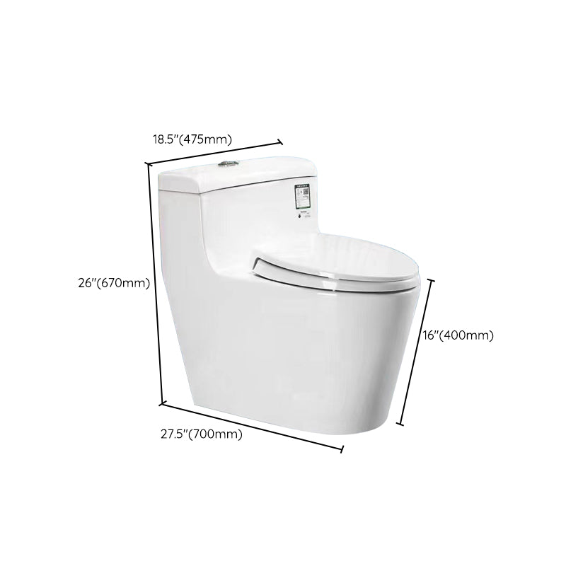 Porcelain Siphon Jet Toilet Floor Mounted One Piece Toilet Urine Toilet Clearhalo 'Bathroom Remodel & Bathroom Fixtures' 'Home Improvement' 'home_improvement' 'home_improvement_toilets' 'Toilets & Bidets' 'Toilets' 6229152