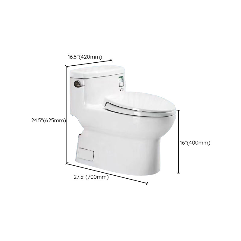 Porcelain Siphon Jet Toilet Floor Mounted One Piece Toilet Urine Toilet Clearhalo 'Bathroom Remodel & Bathroom Fixtures' 'Home Improvement' 'home_improvement' 'home_improvement_toilets' 'Toilets & Bidets' 'Toilets' 6229153