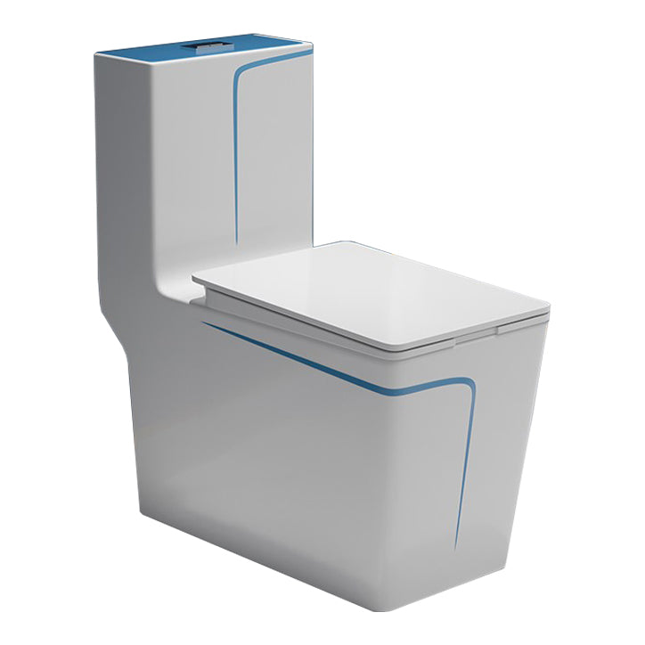 One-Piece Flush Toilet Floor Mount Traditional Toilet with Slow Close Seat Clearhalo 'Bathroom Remodel & Bathroom Fixtures' 'Home Improvement' 'home_improvement' 'home_improvement_toilets' 'Toilets & Bidets' 'Toilets' 6229220