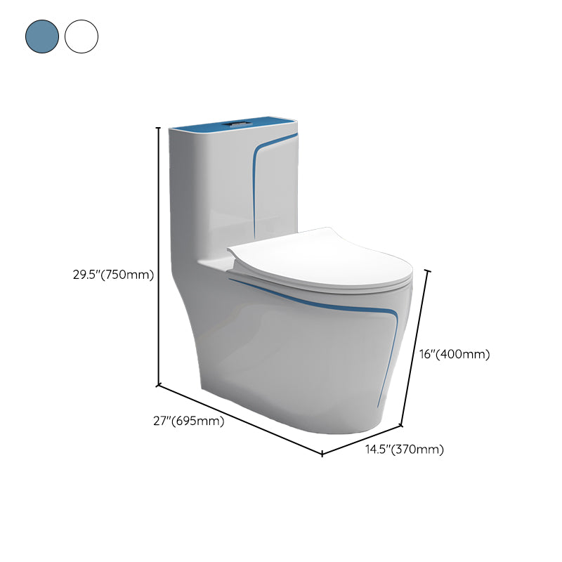 One-Piece Flush Toilet Floor Mount Traditional Toilet with Slow Close Seat Clearhalo 'Bathroom Remodel & Bathroom Fixtures' 'Home Improvement' 'home_improvement' 'home_improvement_toilets' 'Toilets & Bidets' 'Toilets' 6229222