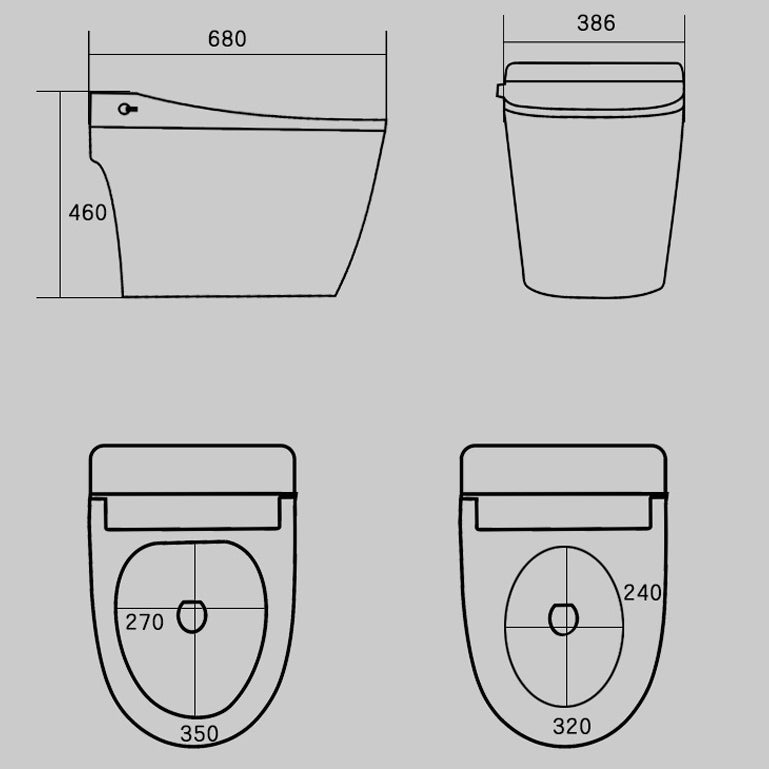 Modern Siphon Jet Toilet Concealed Tank Flush Toilet with Toilet Seat Clearhalo 'Bathroom Remodel & Bathroom Fixtures' 'Home Improvement' 'home_improvement' 'home_improvement_toilets' 'Toilets & Bidets' 'Toilets' 6229248