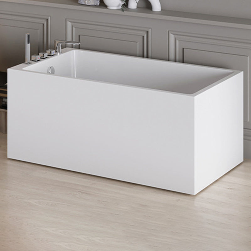 Contemporary Style White Acrylic Tub Rectangular Soaking Tub for Home 51"L x 30"W x 24"H Clearhalo 'Bathroom Remodel & Bathroom Fixtures' 'Bathtubs' 'Home Improvement' 'home_improvement' 'home_improvement_bathtubs' 'Showers & Bathtubs' 6237277