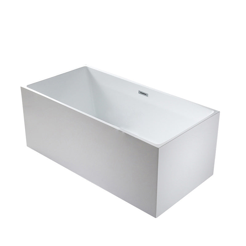 Flat bottom Acrylic Bathtub Soaking White Internal Drain Tub Tub Clearhalo 'Bathroom Remodel & Bathroom Fixtures' 'Bathtubs' 'Home Improvement' 'home_improvement' 'home_improvement_bathtubs' 'Showers & Bathtubs' 6237332