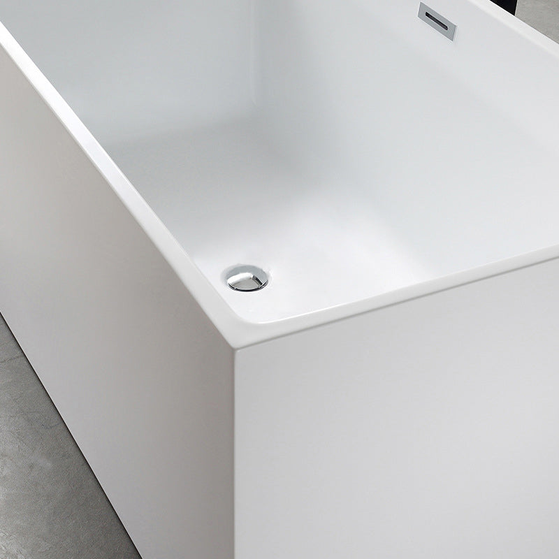 Flat bottom Acrylic Bathtub Soaking White Internal Drain Tub Clearhalo 'Bathroom Remodel & Bathroom Fixtures' 'Bathtubs' 'Home Improvement' 'home_improvement' 'home_improvement_bathtubs' 'Showers & Bathtubs' 6237335