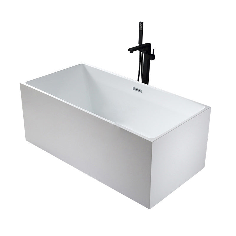 Flat bottom Acrylic Bathtub Soaking White Internal Drain Tub Clearhalo 'Bathroom Remodel & Bathroom Fixtures' 'Bathtubs' 'Home Improvement' 'home_improvement' 'home_improvement_bathtubs' 'Showers & Bathtubs' 6237336