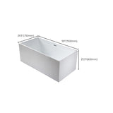 Flat bottom Acrylic Bathtub Soaking White Internal Drain Tub Clearhalo 'Bathroom Remodel & Bathroom Fixtures' 'Bathtubs' 'Home Improvement' 'home_improvement' 'home_improvement_bathtubs' 'Showers & Bathtubs' 6237350