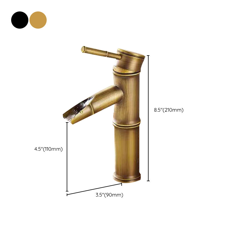 Farmhouse 1 Hole Vanity Sink Faucet Brass Circular Basin Faucet Clearhalo 'bathroom_sink_faucets' 'Conjunta de Baño y Conjunta de Grifo' 'Coronamiento de Baño y Dispositivo de Baño' 'Grifo del lavabo del baño' 'Hogar' 'home_improvement' 'home_improvement_bathroom_sink_faucets' 'Mejoras para el hogar' 6238940