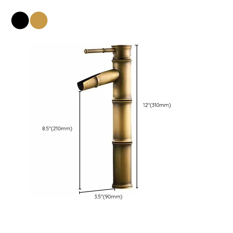 Farmhouse 1 Hole Vanity Sink Faucet Brass Circular Basin Faucet Clearhalo 'bathroom_sink_faucets' 'Conjunta de Baño y Conjunta de Grifo' 'Coronamiento de Baño y Dispositivo de Baño' 'Grifo del lavabo del baño' 'Hogar' 'home_improvement' 'home_improvement_bathroom_sink_faucets' 'Mejoras para el hogar' 6238941