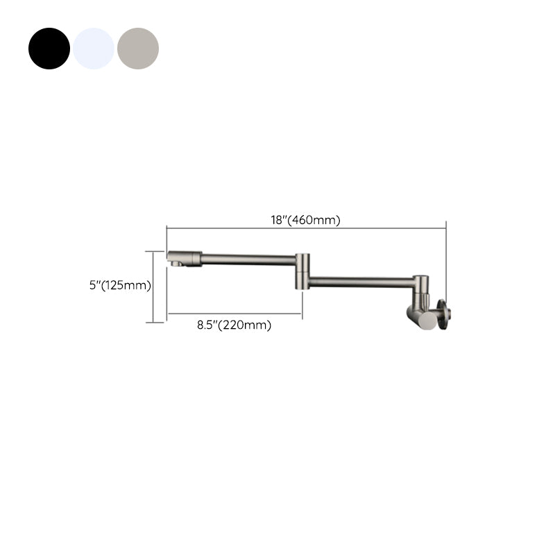 Modern Faucet 1-Handle and 1-Hole Single Level Low Pot Filler Kitchen Faucet Clearhalo 'Home Improvement' 'home_improvement' 'home_improvement_kitchen_faucets' 'Kitchen Faucets' 'Kitchen Remodel & Kitchen Fixtures' 'Kitchen Sinks & Faucet Components' 'kitchen_faucets' 6239042