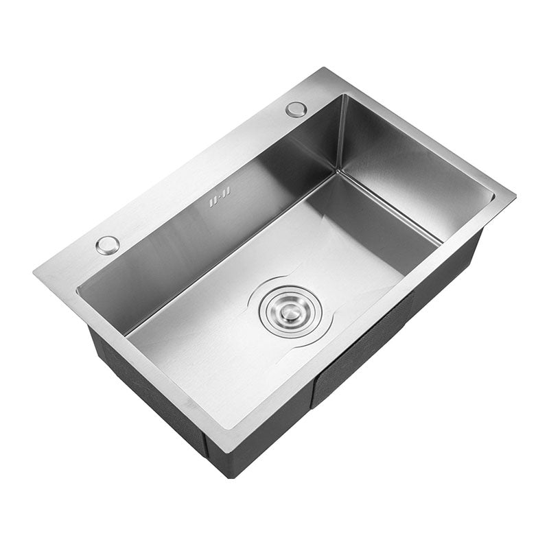 Modern Kitchen Sink Stainless Steel with Basket Strainer and Drain Assembly Sink Clearhalo 'Home Improvement' 'home_improvement' 'home_improvement_kitchen_sinks' 'Kitchen Remodel & Kitchen Fixtures' 'Kitchen Sinks & Faucet Components' 'Kitchen Sinks' 'kitchen_sinks' 6239127