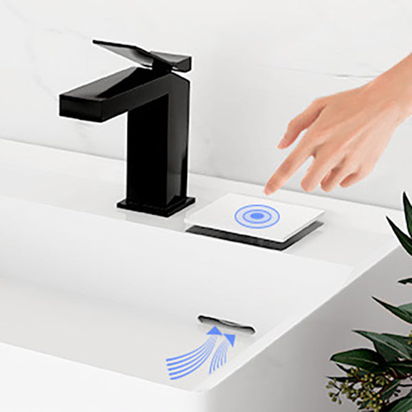 Modern Bathroom Sink Pop-Up Drain Porcelain Solid Color Rectangular Vessel Clearhalo 'Bathroom Remodel & Bathroom Fixtures' 'Bathroom Sinks & Faucet Components' 'Bathroom Sinks' 'bathroom_sink' 'Home Improvement' 'home_improvement' 'home_improvement_bathroom_sink' 6239322