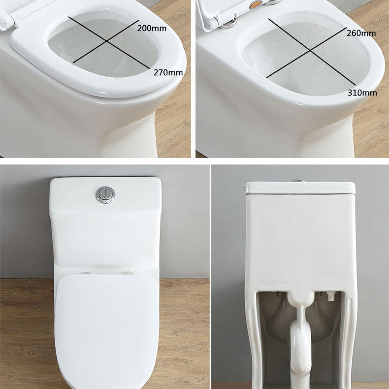 Modern Siphon Jet Toilet Floor Mount Urine Toilet with Toilet Seat Clearhalo 'Bathroom Remodel & Bathroom Fixtures' 'Home Improvement' 'home_improvement' 'home_improvement_toilets' 'Toilets & Bidets' 'Toilets' 6242373