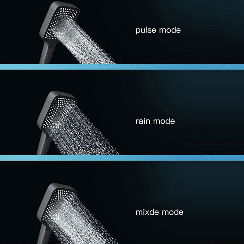 Modern Adjustable Water Flow Shower Faucet Square Shower Hose Shower System on Wall Clearhalo 'Bathroom Remodel & Bathroom Fixtures' 'Home Improvement' 'home_improvement' 'home_improvement_shower_faucets' 'Shower Faucets & Systems' 'shower_faucets' 'Showers & Bathtubs Plumbing' 'Showers & Bathtubs' 6246145