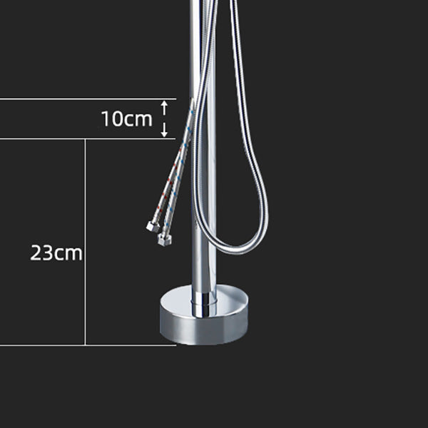 Modern Freestanding Bathtub Faucet Brass One Handle Freestanding Bathtub Faucet Clearhalo 'Bathroom Remodel & Bathroom Fixtures' 'Bathtub Faucets' 'bathtub_faucets' 'Home Improvement' 'home_improvement' 'home_improvement_bathtub_faucets' 6248532