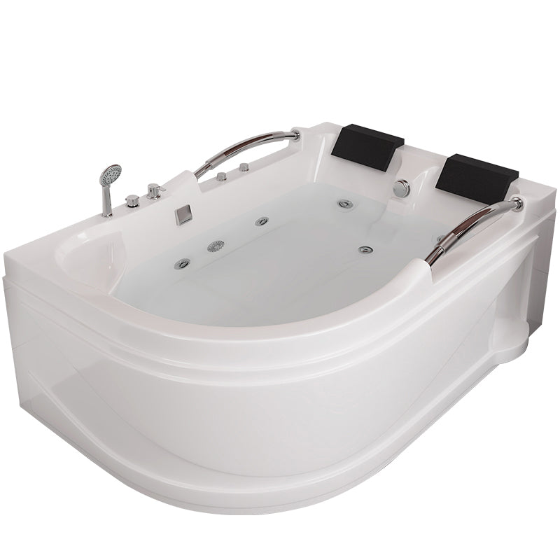 Free Form White Bathtub Bathroom Back to Wall Modern Bath Tub Clearhalo 'Bathroom Remodel & Bathroom Fixtures' 'Bathtubs' 'Home Improvement' 'home_improvement' 'home_improvement_bathtubs' 'Showers & Bathtubs' 6250290