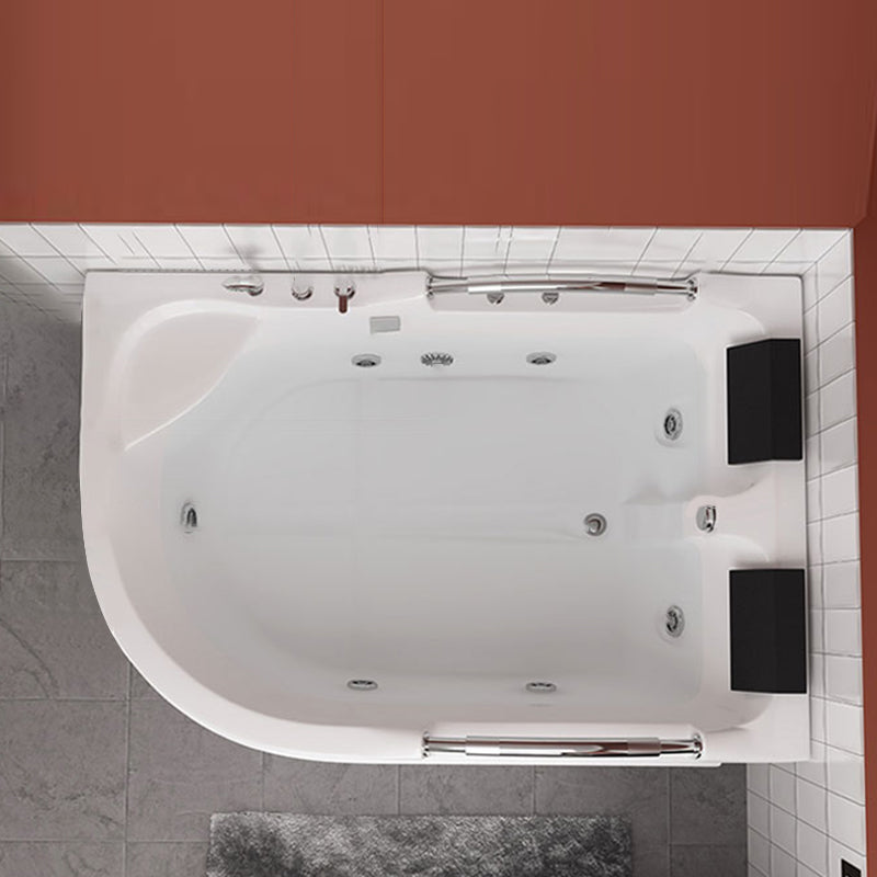 Free Form White Bathtub Bathroom Back to Wall Modern Bath Tub Clearhalo 'Bathroom Remodel & Bathroom Fixtures' 'Bathtubs' 'Home Improvement' 'home_improvement' 'home_improvement_bathtubs' 'Showers & Bathtubs' 6250294