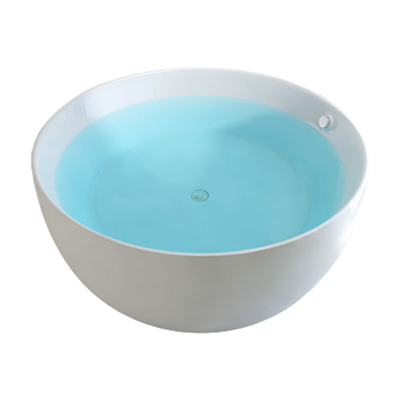 Modern Round Acrylic Bathtub Center Drain and Overflow Trim Tub Clearhalo 'Bathroom Remodel & Bathroom Fixtures' 'Bathtubs' 'Home Improvement' 'home_improvement' 'home_improvement_bathtubs' 'Showers & Bathtubs' 6250329