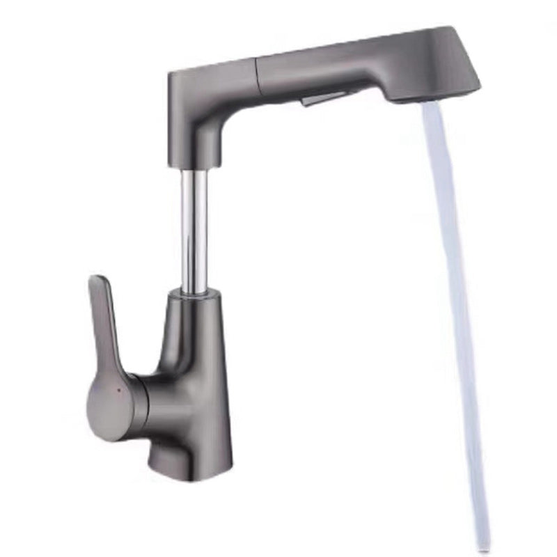 Industrial Style Faucets Lever Handles Widespread Faucets for Bathroom Clearhalo 'Bathroom Remodel & Bathroom Fixtures' 'Bathroom Sink Faucets' 'Bathroom Sinks & Faucet Components' 'bathroom_sink_faucets' 'Home Improvement' 'home_improvement' 'home_improvement_bathroom_sink_faucets' 6255483