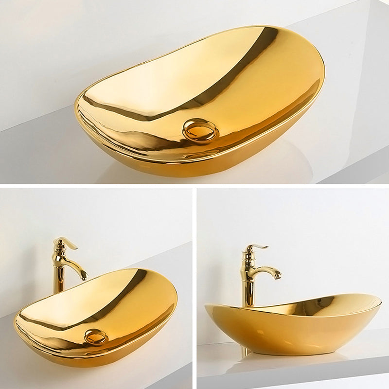 Modern Bathroom Sink Metal Rectangular with Pop-Up Drain and Faucet Vessel Bathroom Sink Clearhalo 'Bathroom Remodel & Bathroom Fixtures' 'Bathroom Sinks & Faucet Components' 'Bathroom Sinks' 'bathroom_sink' 'Home Improvement' 'home_improvement' 'home_improvement_bathroom_sink' 6256083