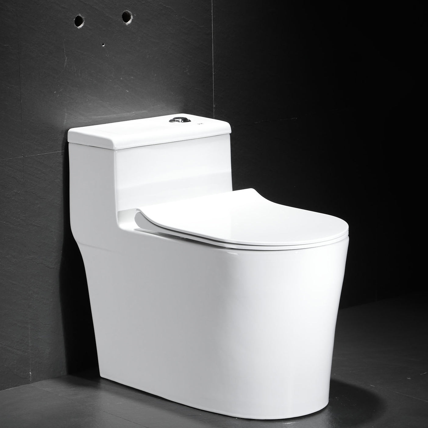 Contemporary One Piece Toilet Floor Mounted Toilet Bowl for Washroom Clearhalo 'Bathroom Remodel & Bathroom Fixtures' 'Home Improvement' 'home_improvement' 'home_improvement_toilets' 'Toilets & Bidets' 'Toilets' 6262274