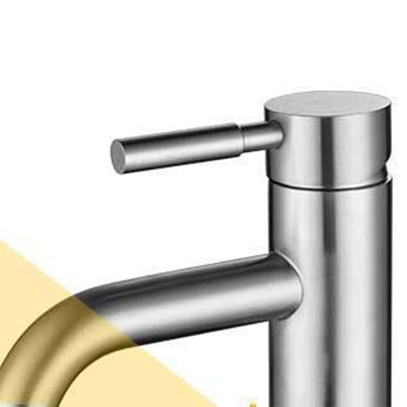 Modern Sliver Centerset Faucet Solid Color Bathroom Faucet with Lever Handle Clearhalo 'Bathroom Remodel & Bathroom Fixtures' 'Bathroom Sink Faucets' 'Bathroom Sinks & Faucet Components' 'bathroom_sink_faucets' 'Home Improvement' 'home_improvement' 'home_improvement_bathroom_sink_faucets' 6272463